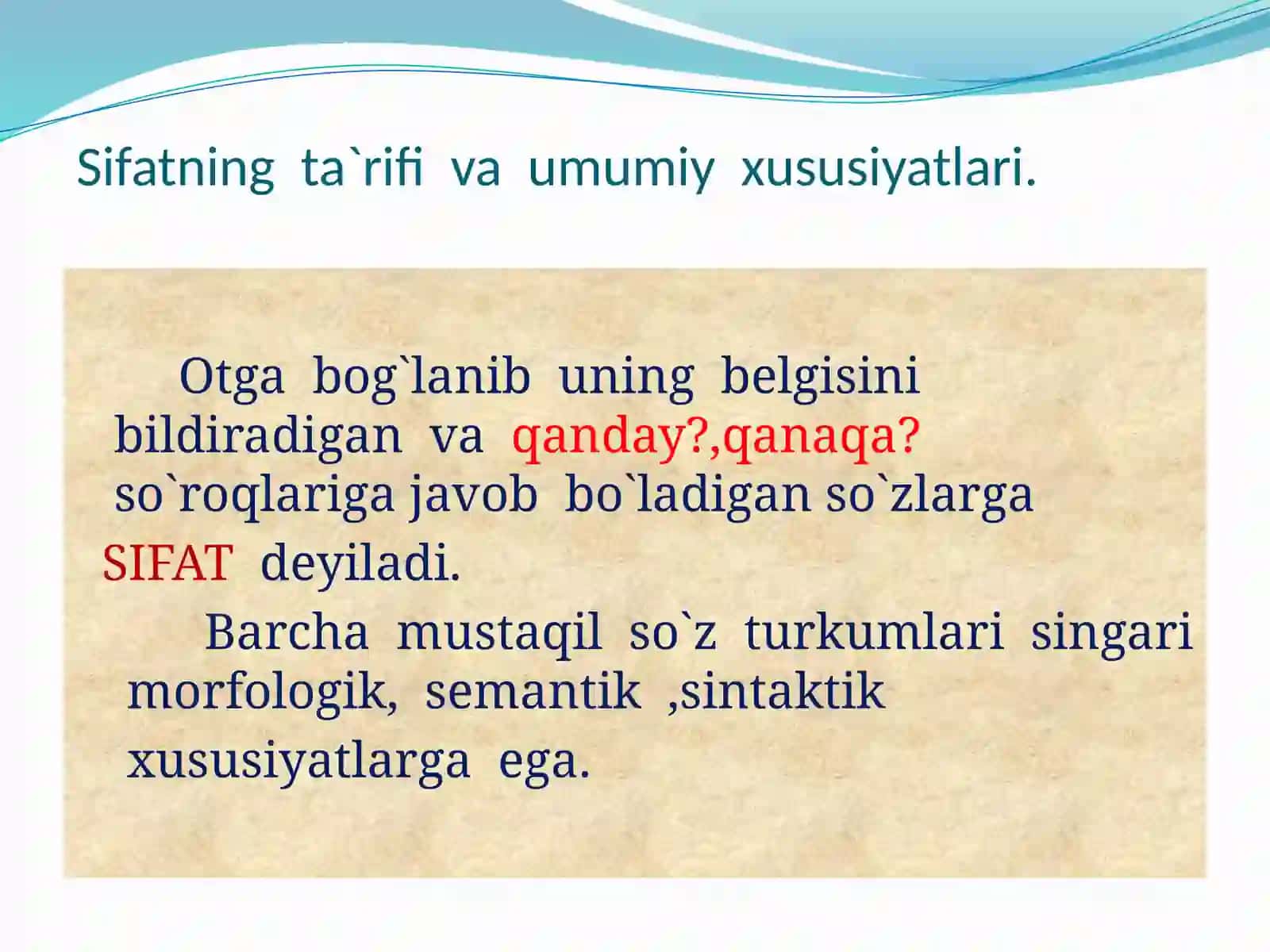 Sifatso`zturkumi 3