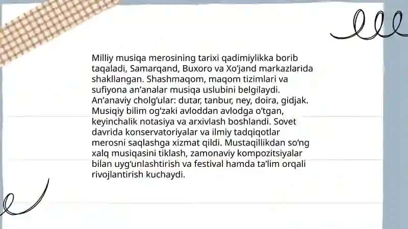 Milliy musiqa merosimiz 3