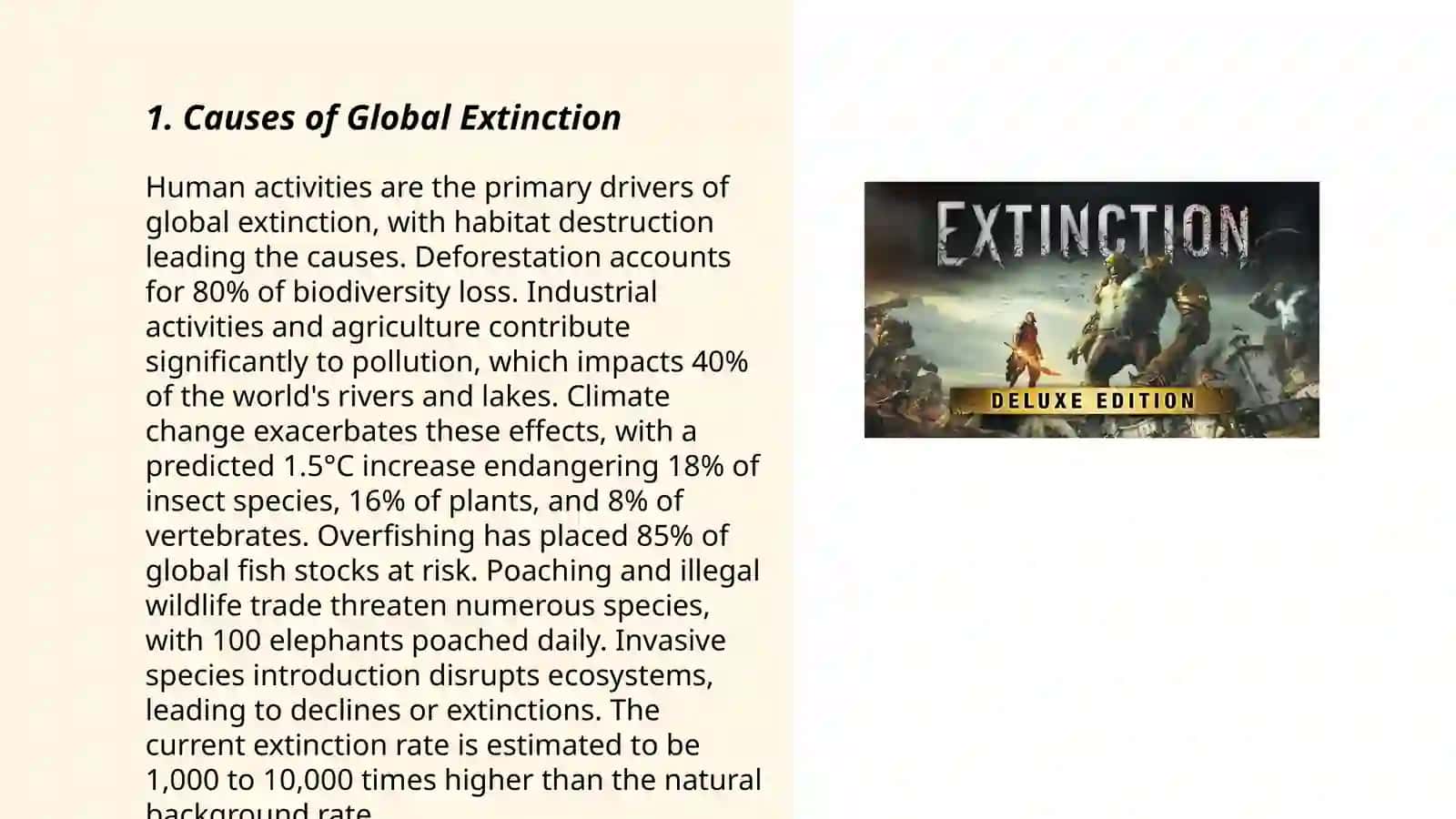 Global extinction 3
