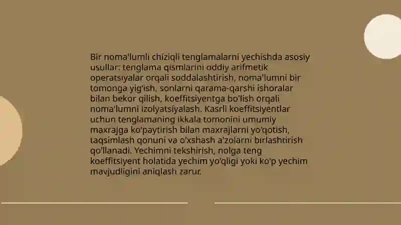 Tenglamalarni yechish usullari 3