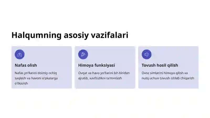 Halqum va uning bo'limlari 3