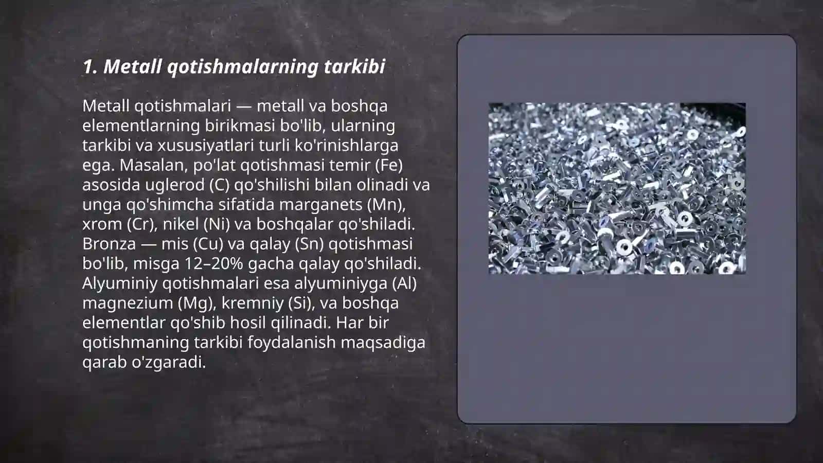 Metalli qotishmalar 3