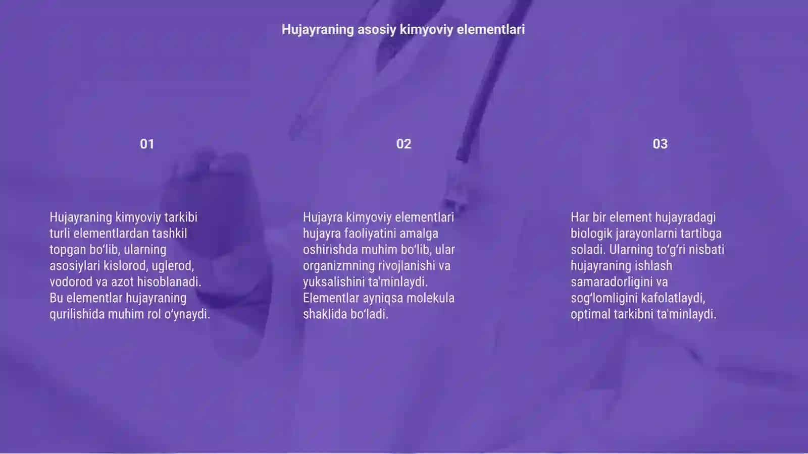 Hujayraning kimyoviy tarkibi 3