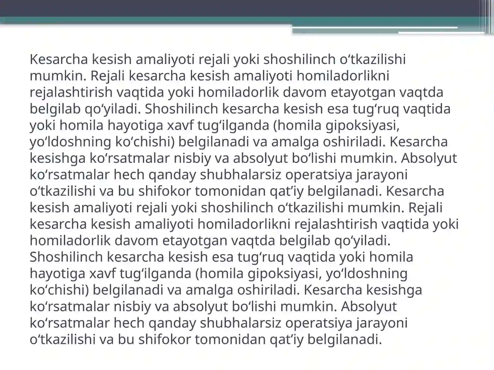 Kesarcha kesish 3