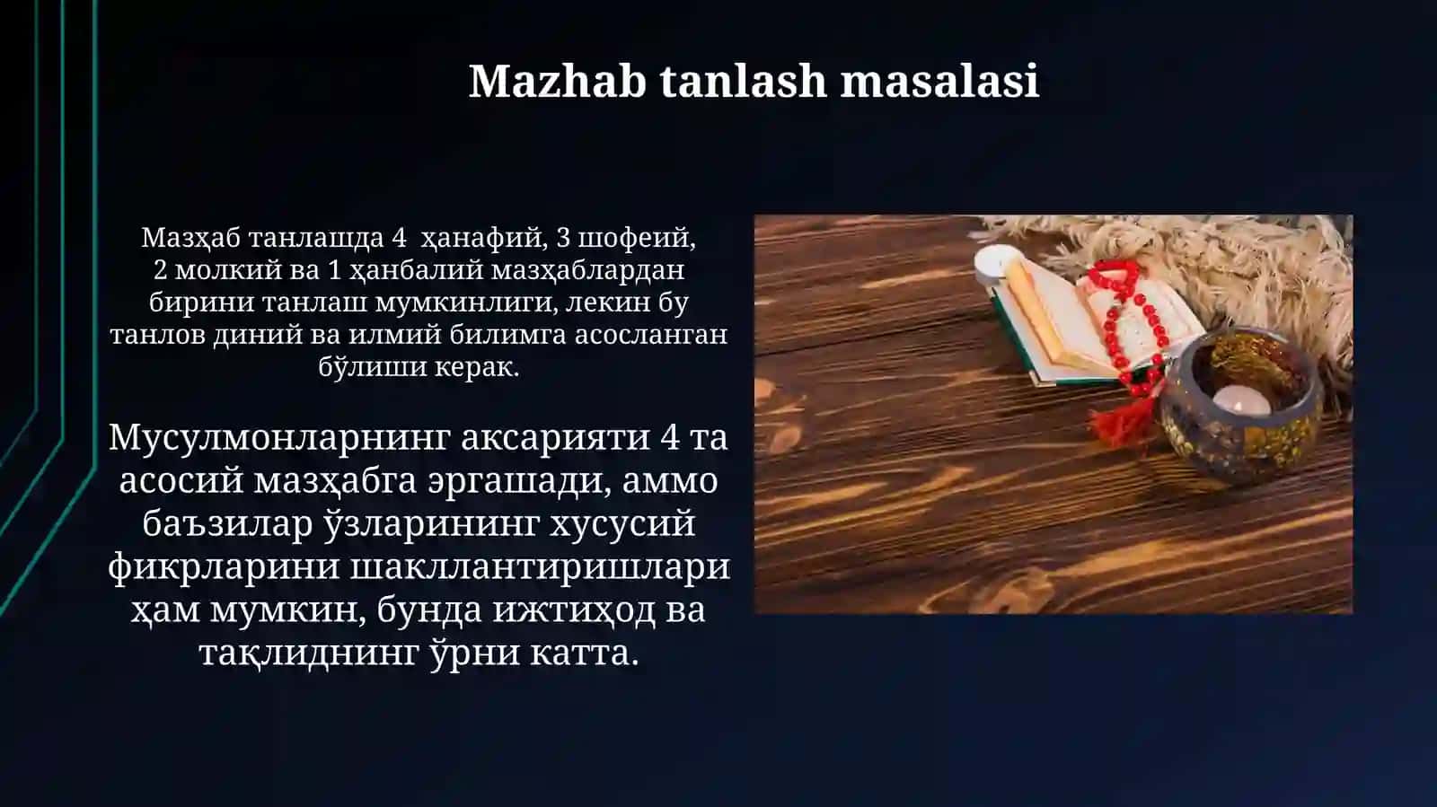 Islom dinida Mazhablar 3