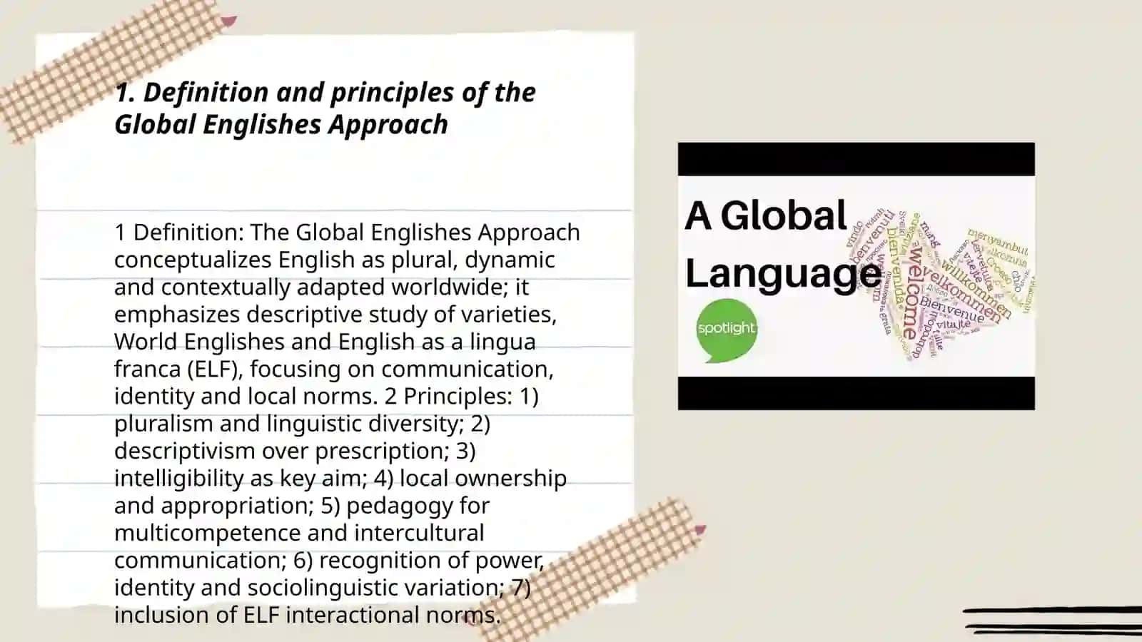 Global englishes Approach 3