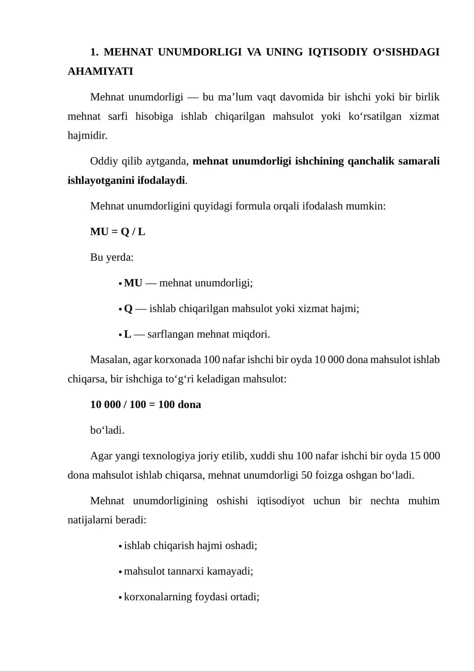 MEHNAT UNUMDORLIGI VA TEXNOLOGIK TARAQQIYOTNING IQTISODIY O‘SISHIDAGI ROLINI STATISTIK MA’LUMOTLAR ASOSIDA BAHOLASH 3