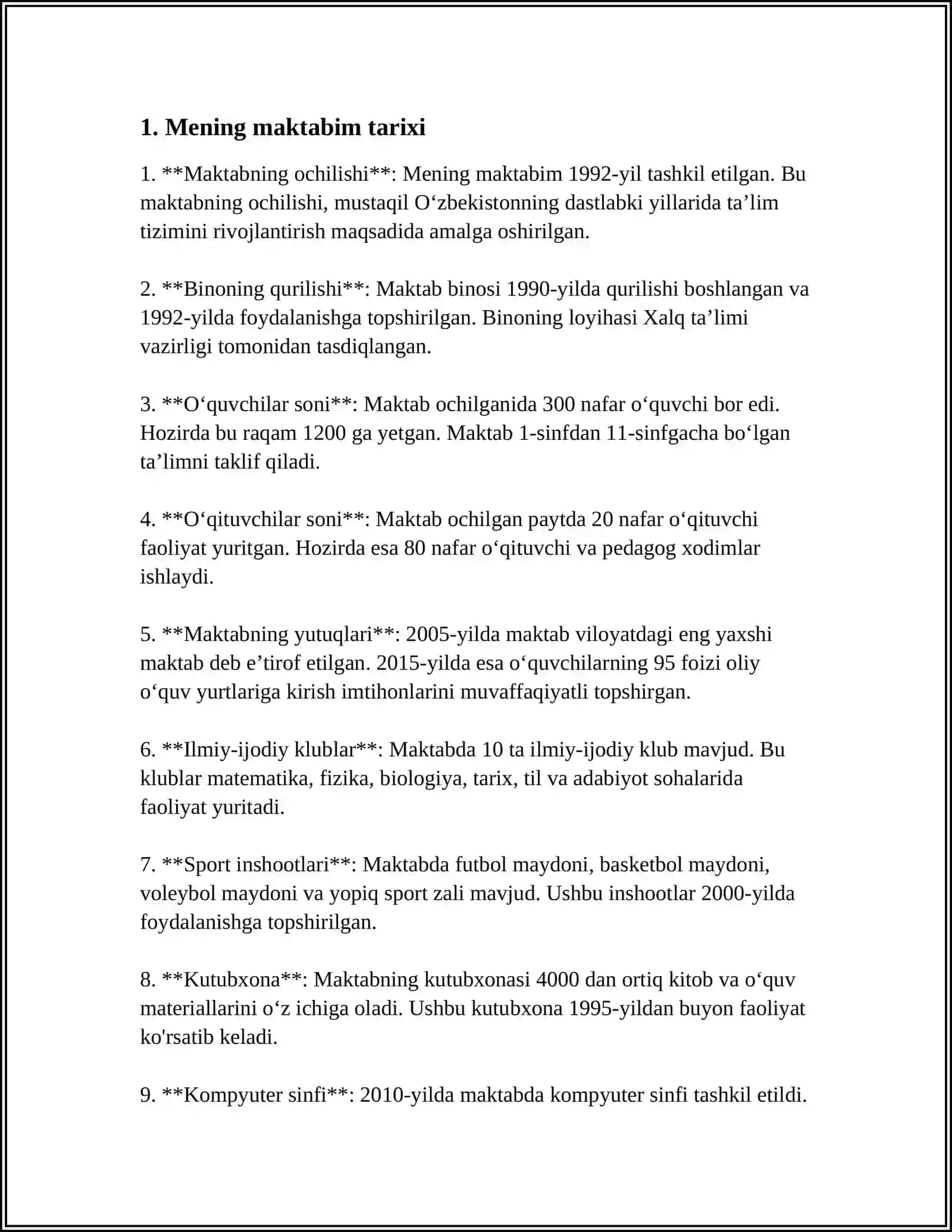 MENING MAKTABIM 3