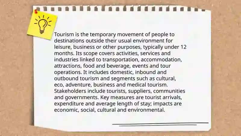 What is tourism 3
