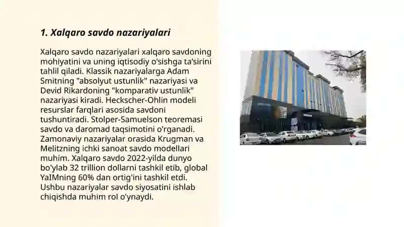 Xalqaro savdo nazariyalari 3