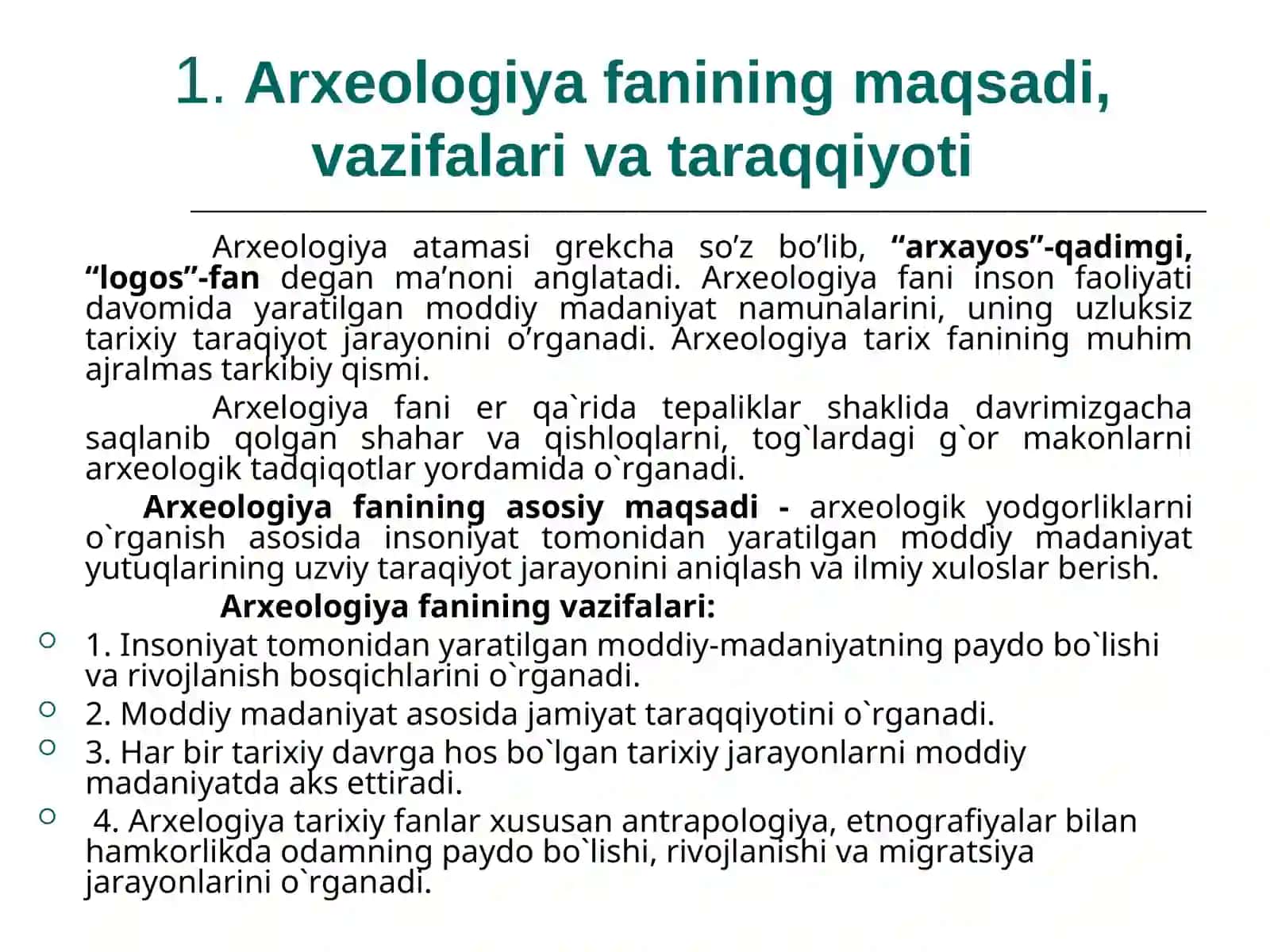 Arxeologiya Fanlar 3