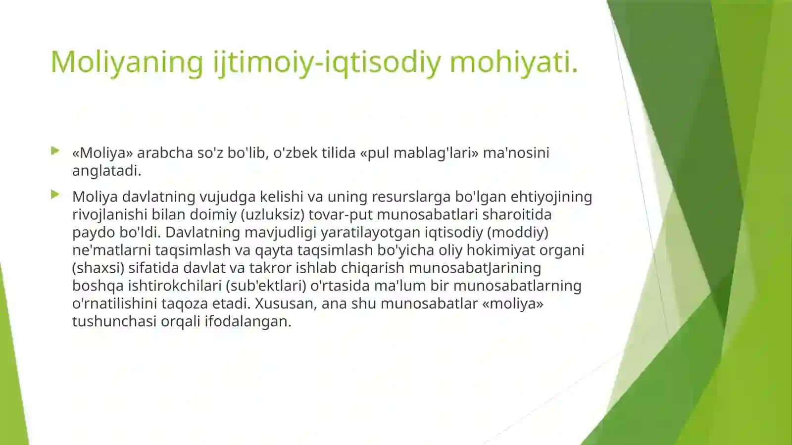 Moliyaning mohiyati va funksiyalari 3