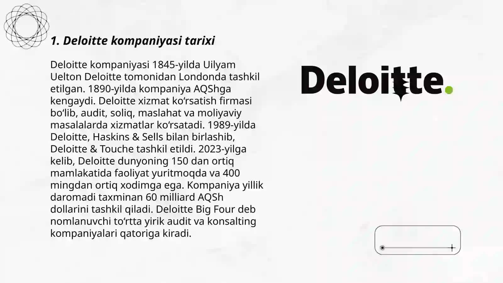 Deloitte kompaniyasi tarixi 3