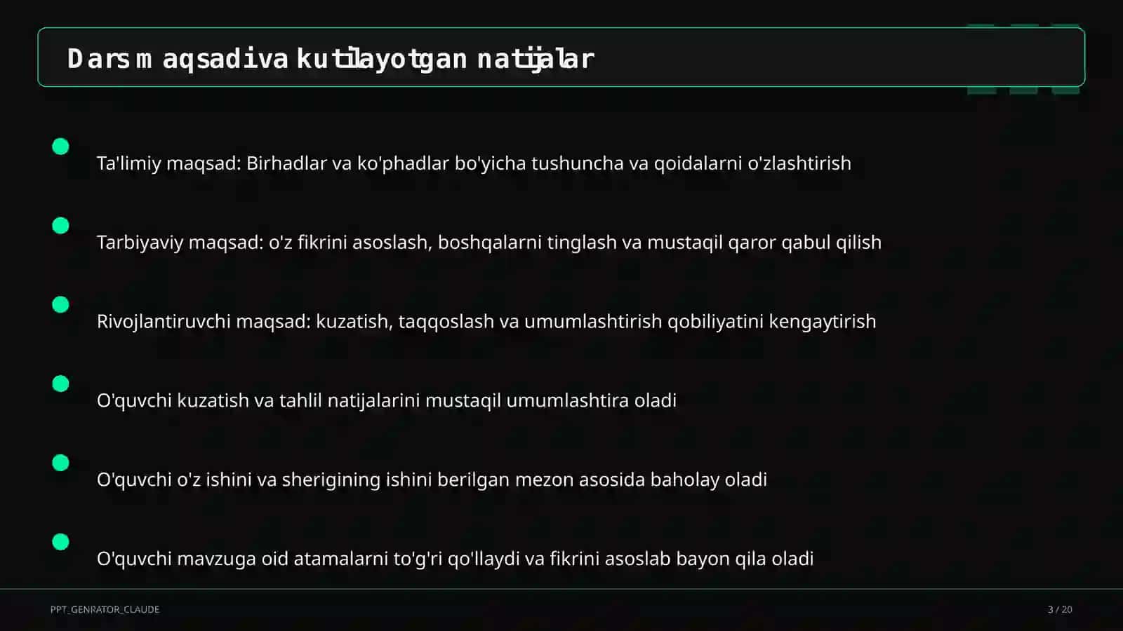 Birhadlar va ko'phadlar (7-sinf) 3