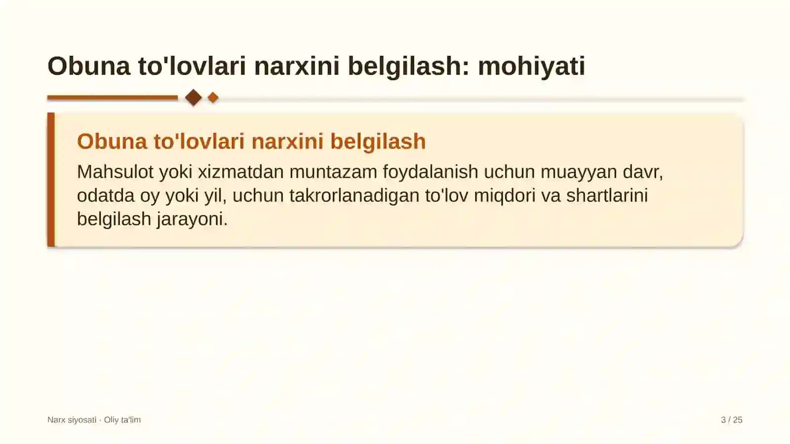 Daryo transportida obuna to'lovlari narxini belgilash 3