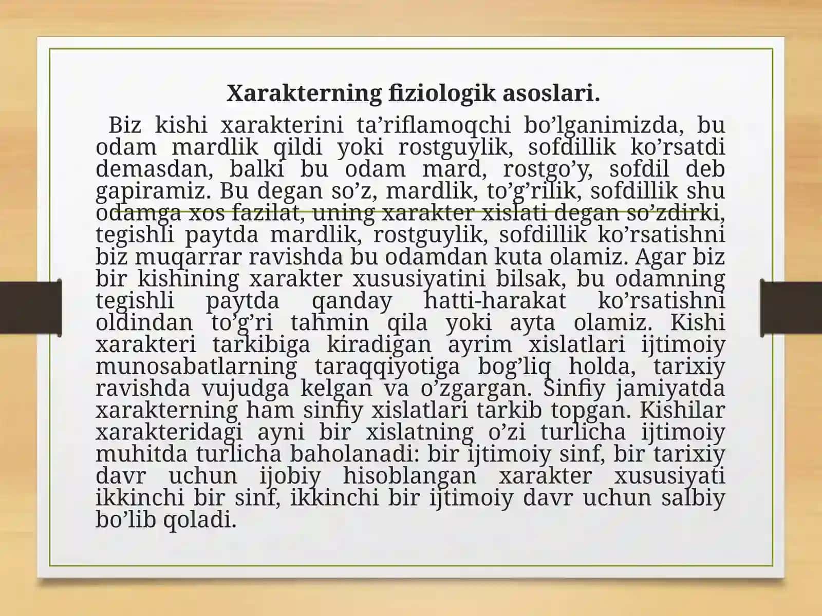 Xarakter va uning shakllanishi 3