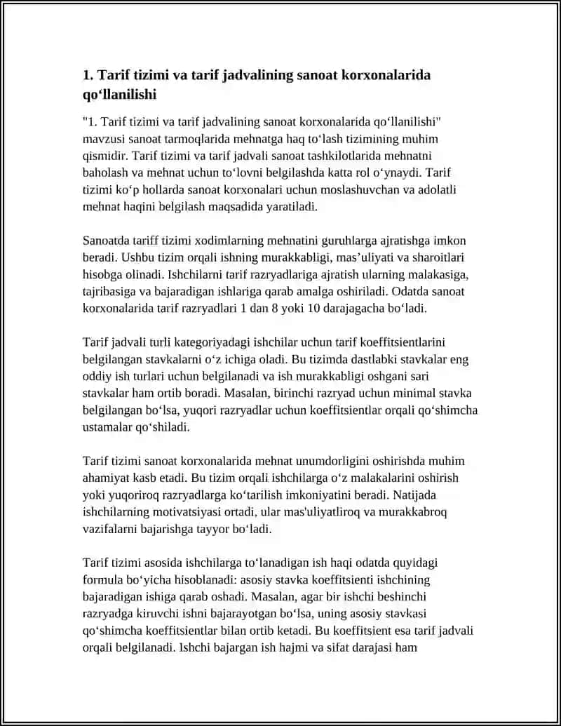 Sanoatda Mehnatga Haq To'lash Shakllari va Tizimlari 3