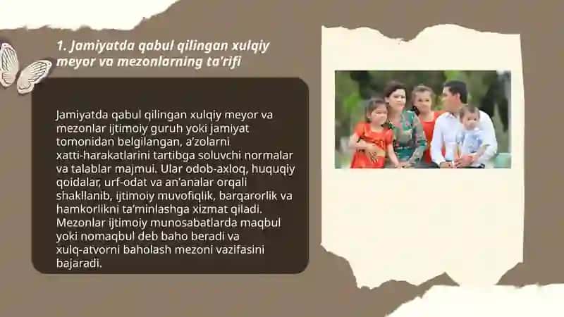 Jamiyatda qabul qilingan xulqiy meyor va mezonlar 3