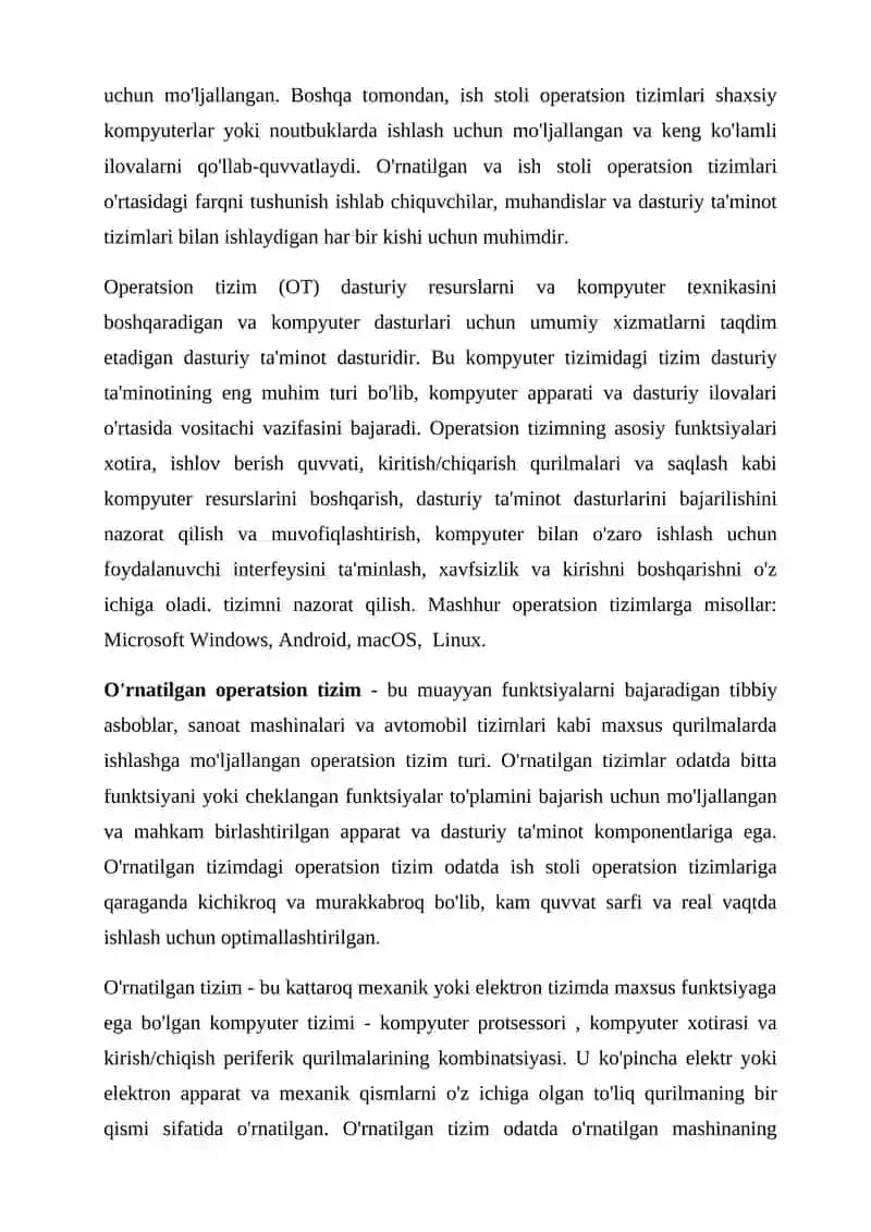 O‘rnatilgan operatsion tizimlar (Embedded linux) 3