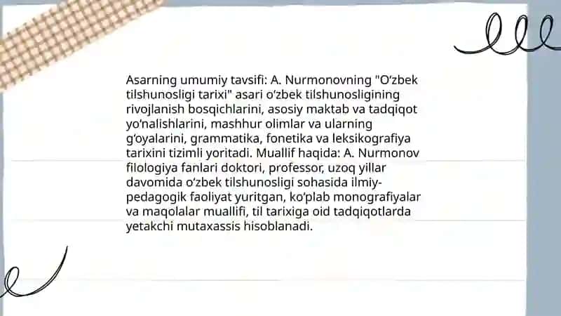 "O‘zbek tilshunosligi tarixi" 3