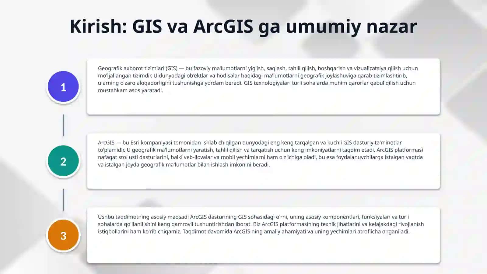 ArcGIS dasturi va uning ahamiyati 3