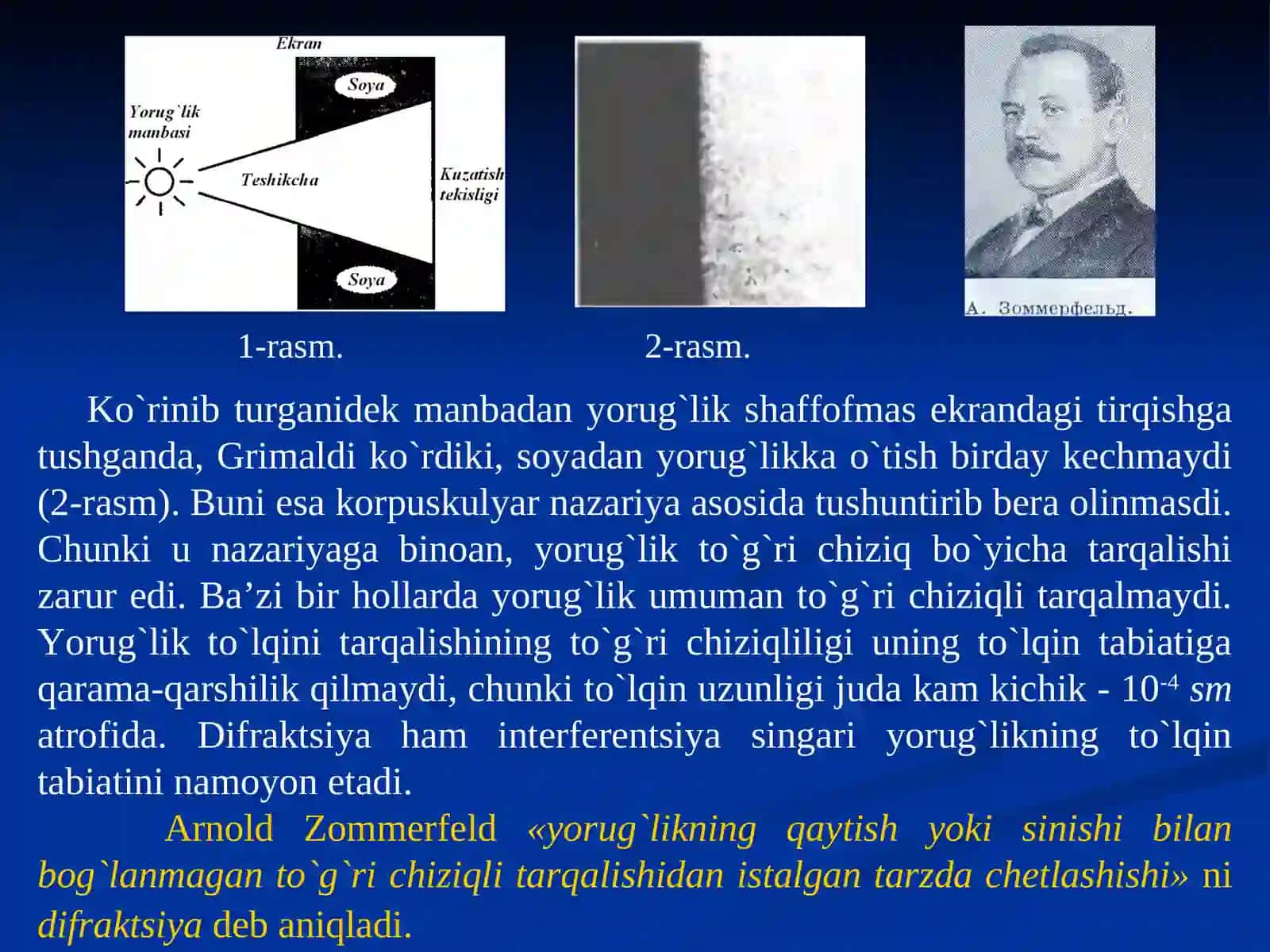 Yorug`likning diffractionas 3