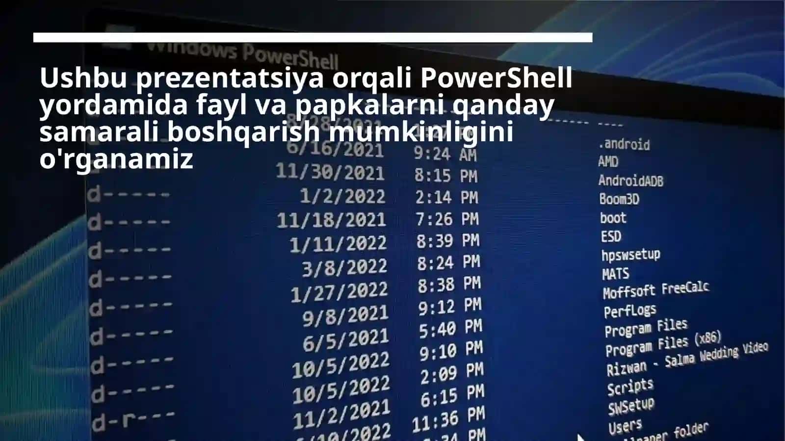 PowerShell yordamida fayl va papkalarni avtomatik yaratish va boshqarish. Mustaqil ish 3