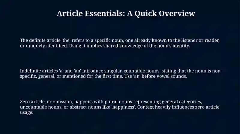 Articles in English 3
