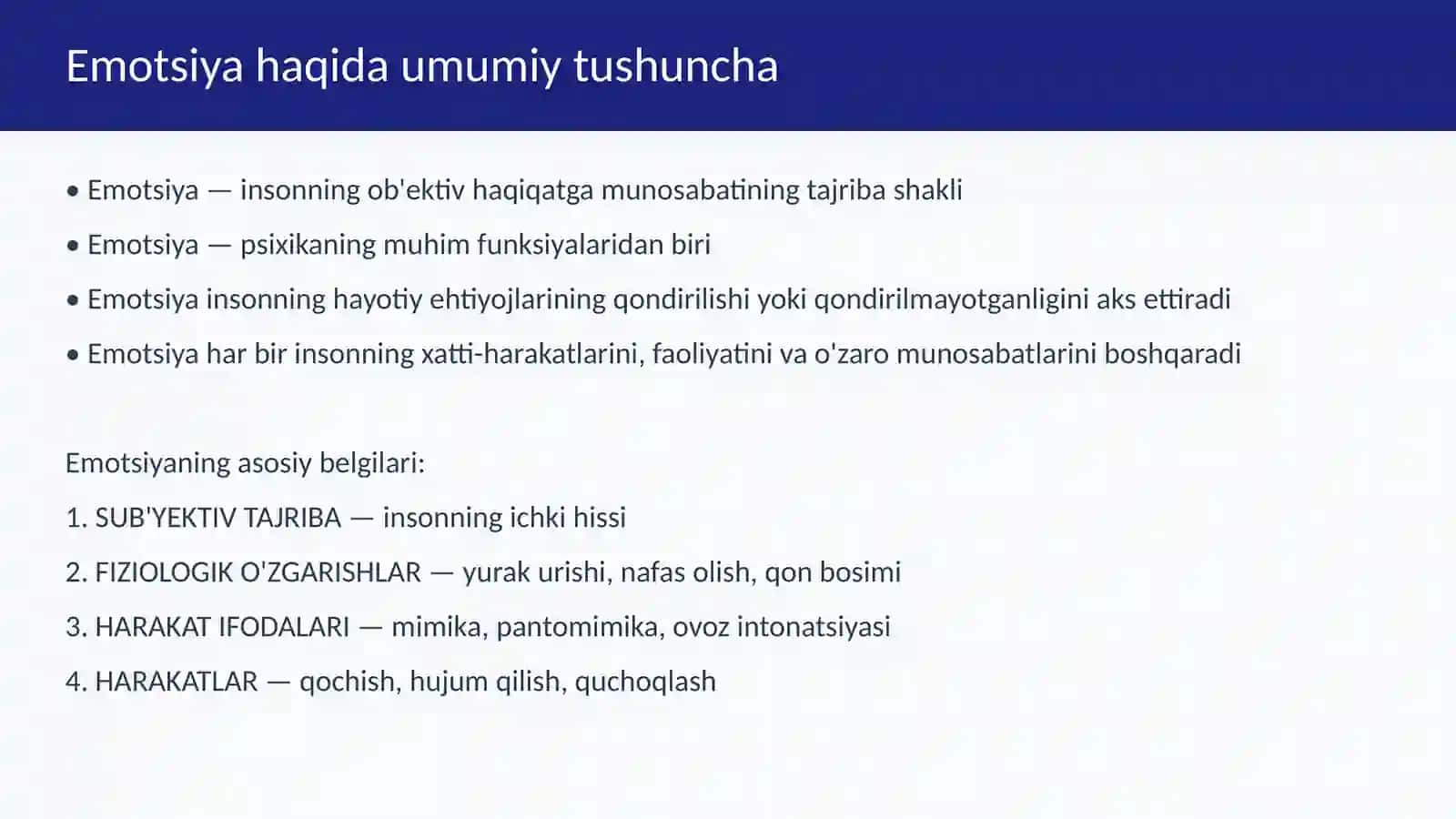 Emotsiya, hissiyot, iroda 3