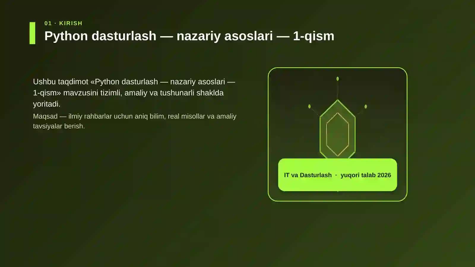 Python dasturlash — nazariy asoslari — 1-qism 3