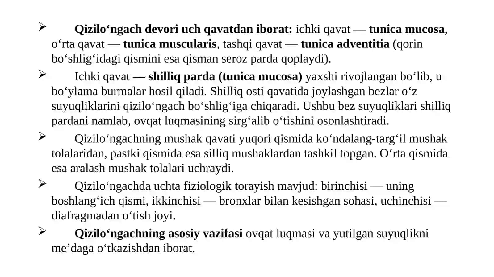 Qizilo‘ngach (Esophagus) 3