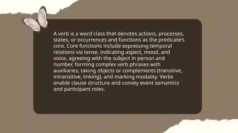 Verb: General characteristics 3