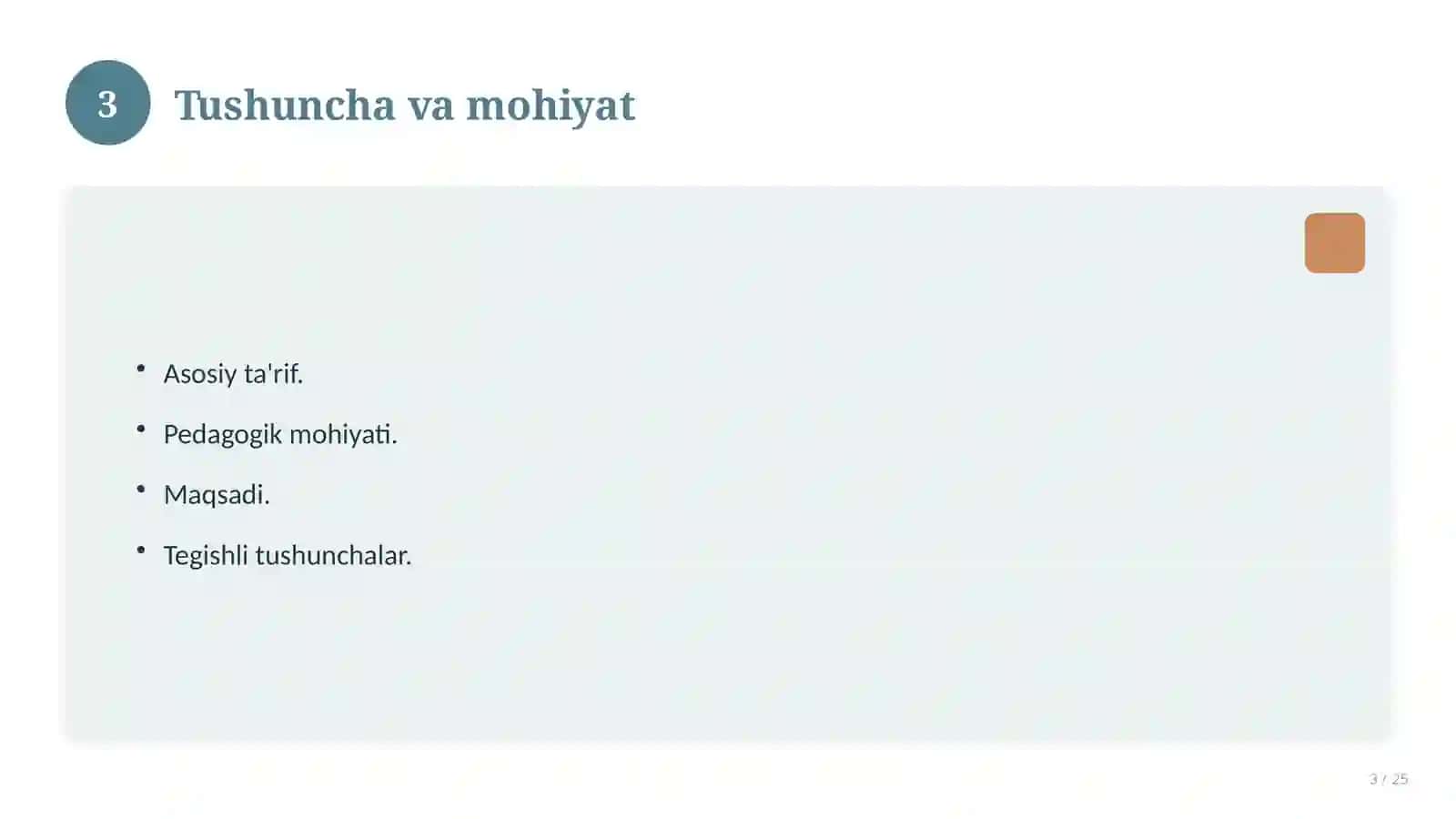 PEDAGOGIKA FANIDAN SAVOL-JAVOB 3