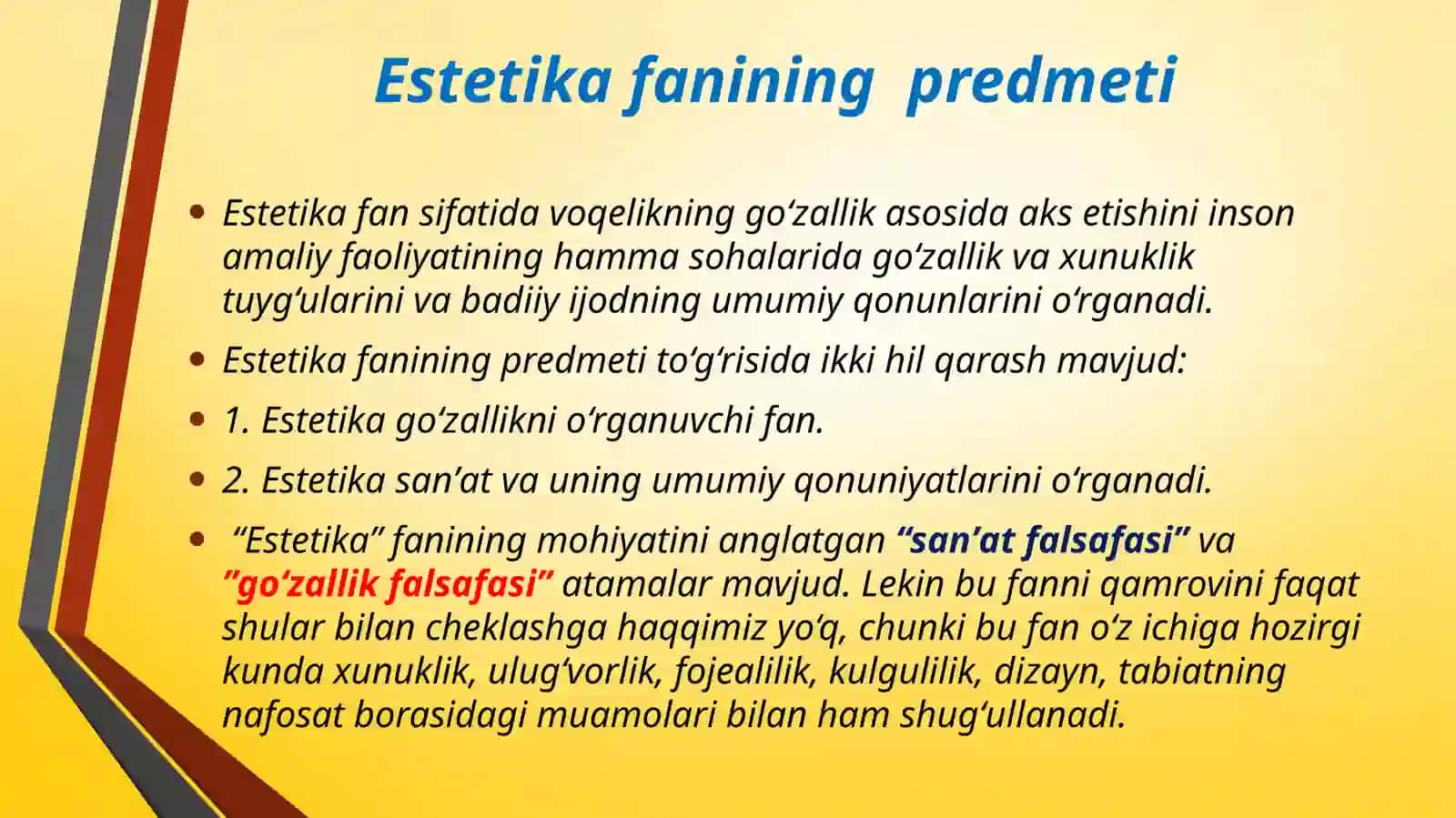 Estetika nazariyasi 3