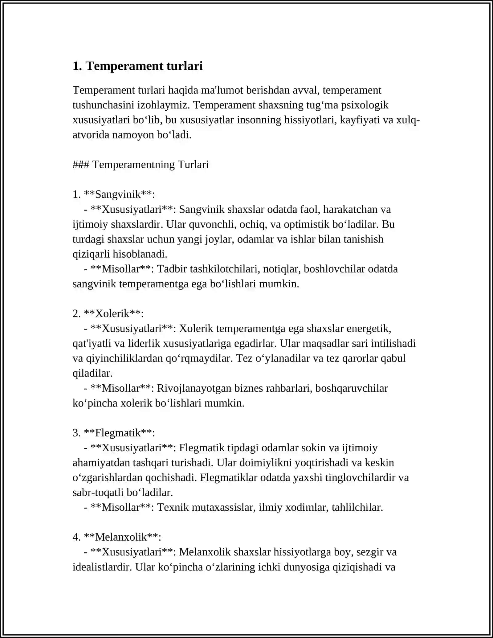 TEMPERAMENT VA XARAKTER 3
