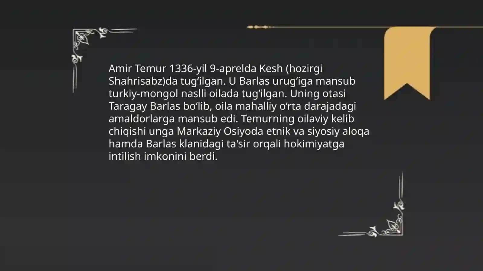 Sohibqiron Amir Temur 3
