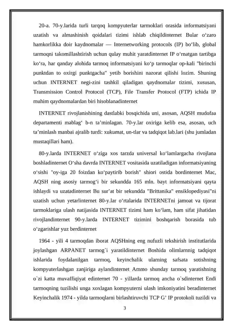 Internet tarixi va unda ishlash 3