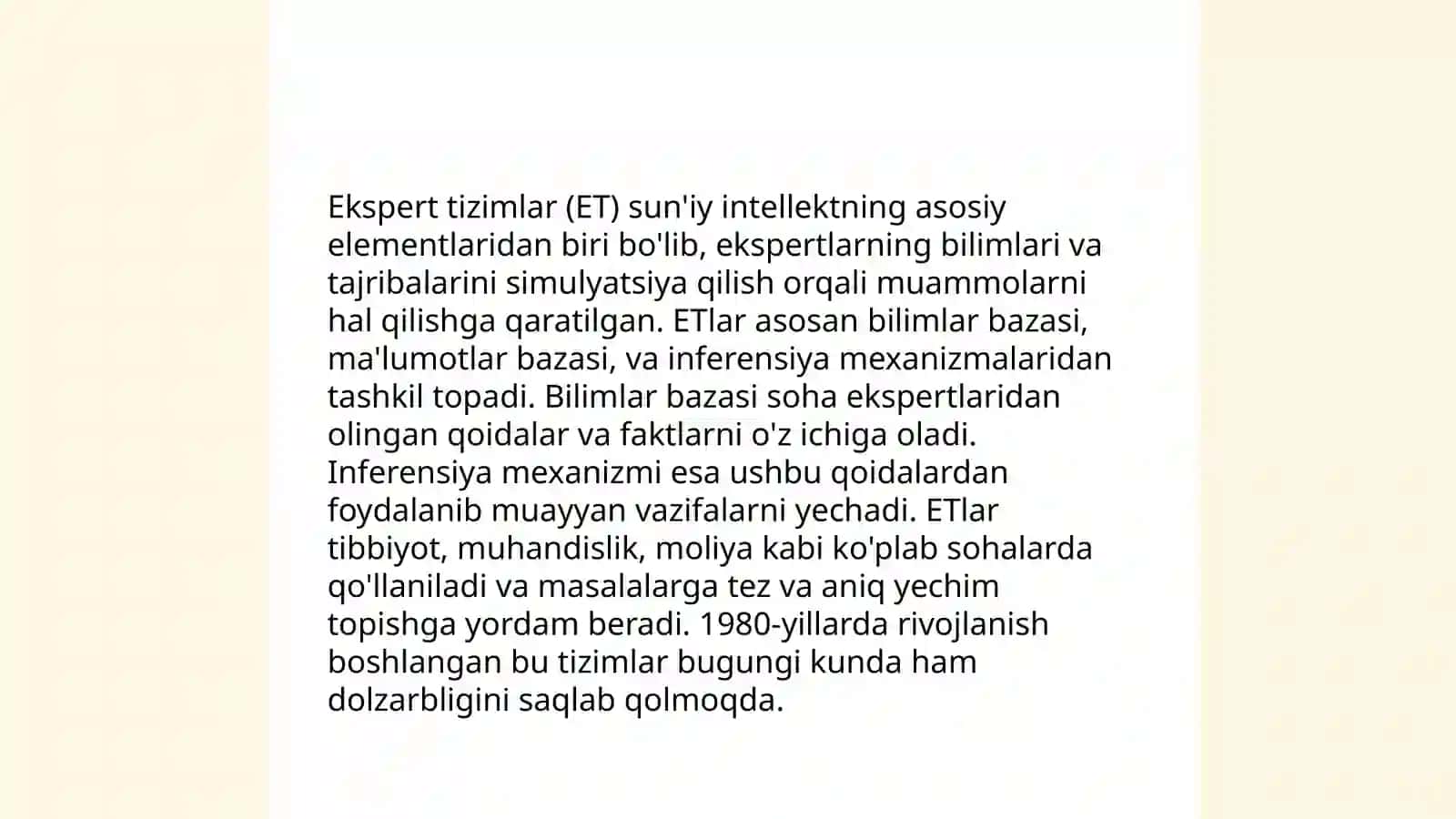 Ekspert tizimlari 3