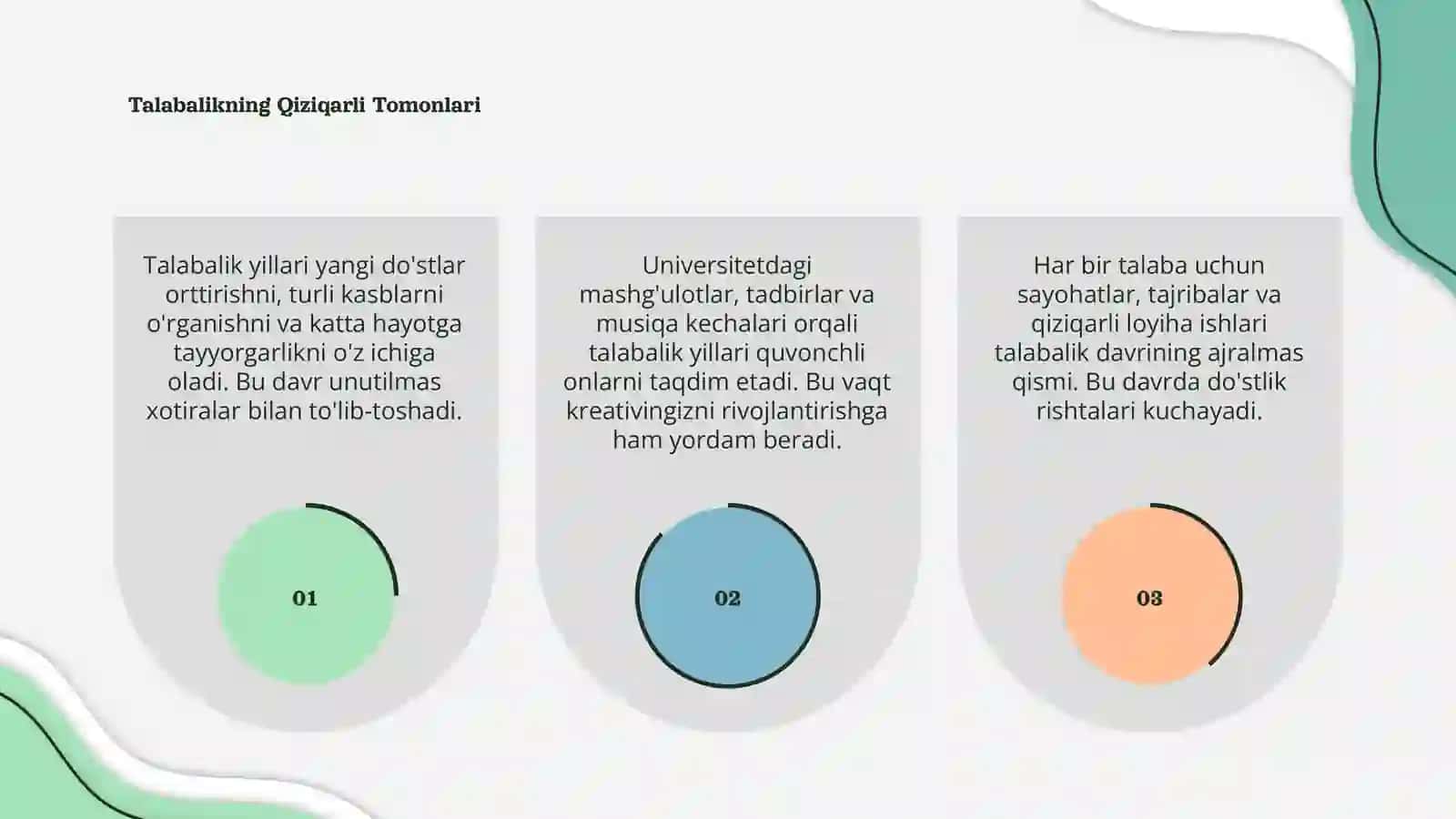 Talabalik oltin davrim 3