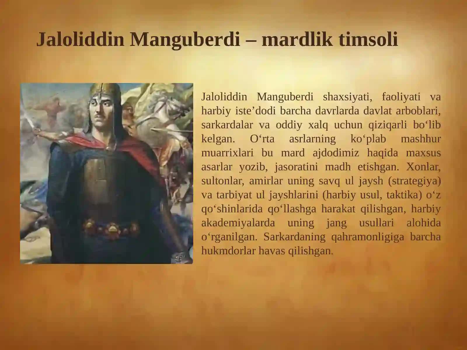 JALOLIDDIN MANGUBERDI – VATAN HIMOYACHISI 3