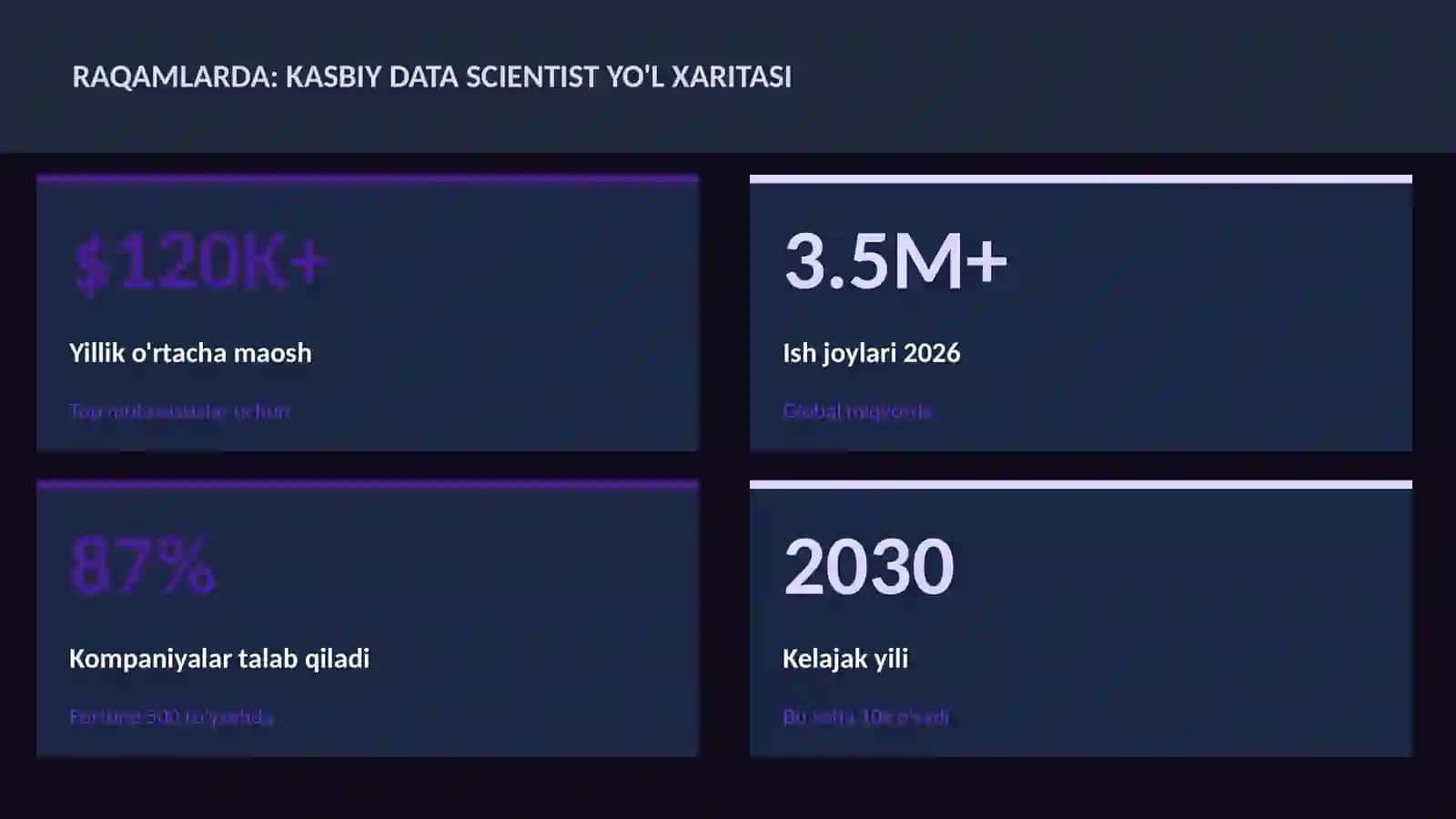 Kasbiy data scientist yo'l xaritasi 3