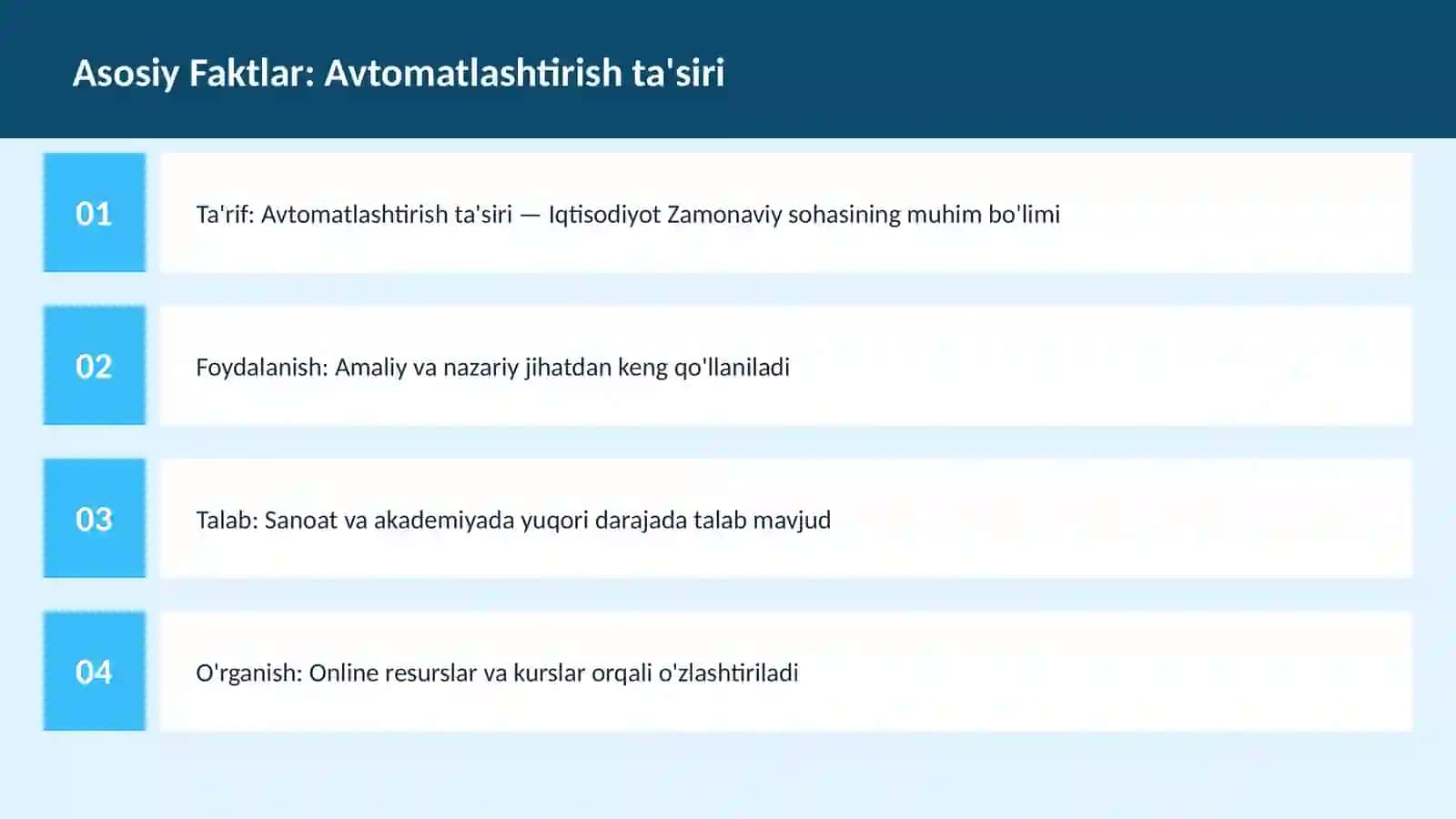 Avtomatlashtirish ta'siri 3
