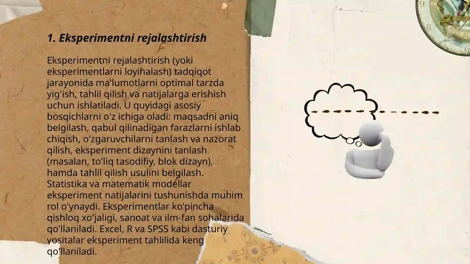 Eksperiment natijalari tahlili 3