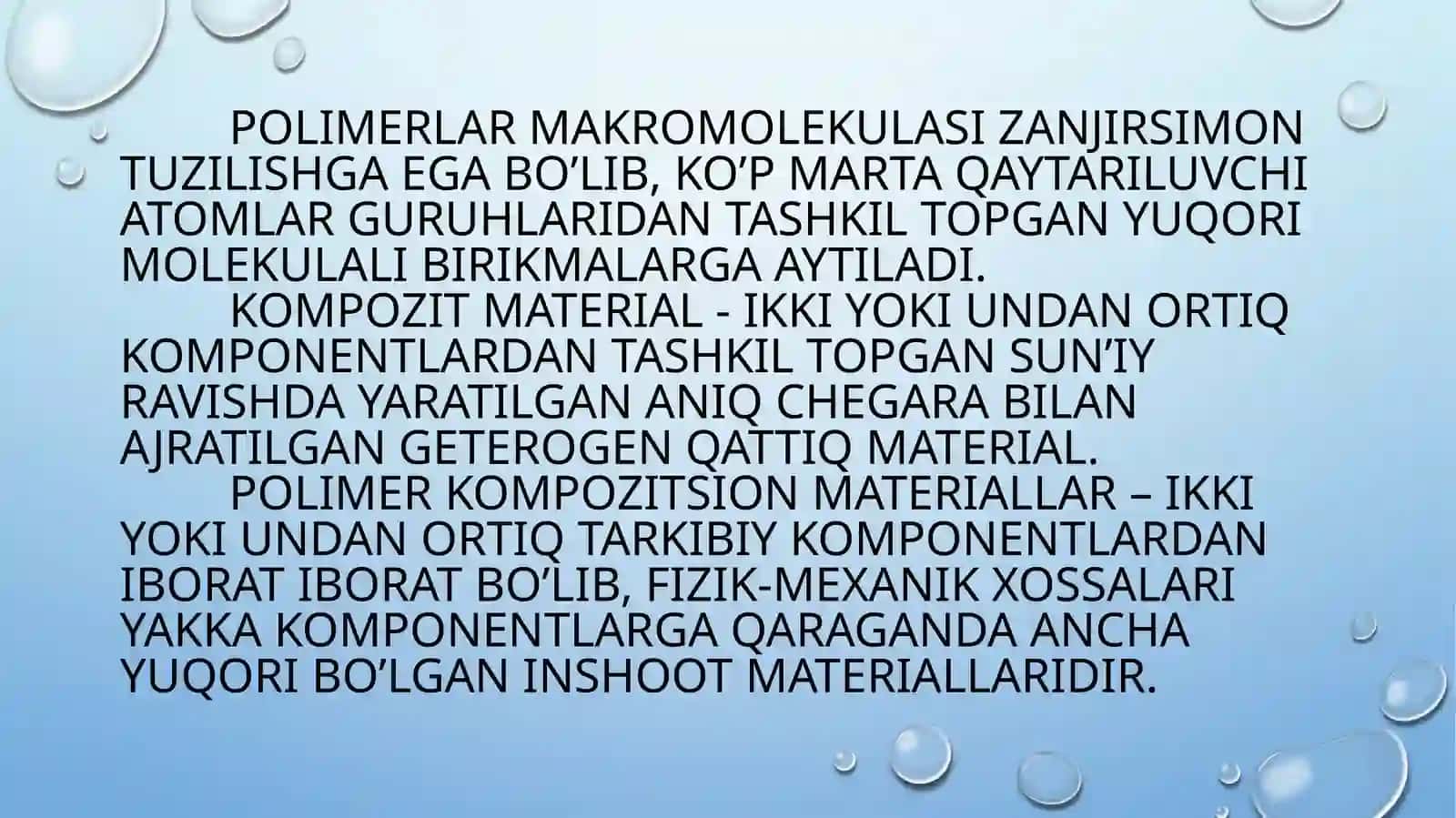 Polimer kompozitsion materiallar 3