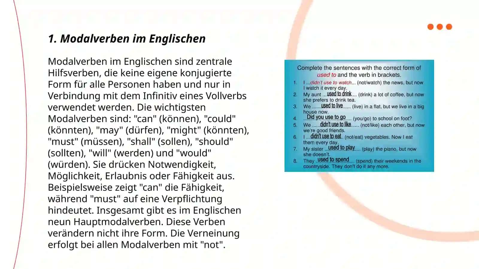 Modalverben im Englischen 3