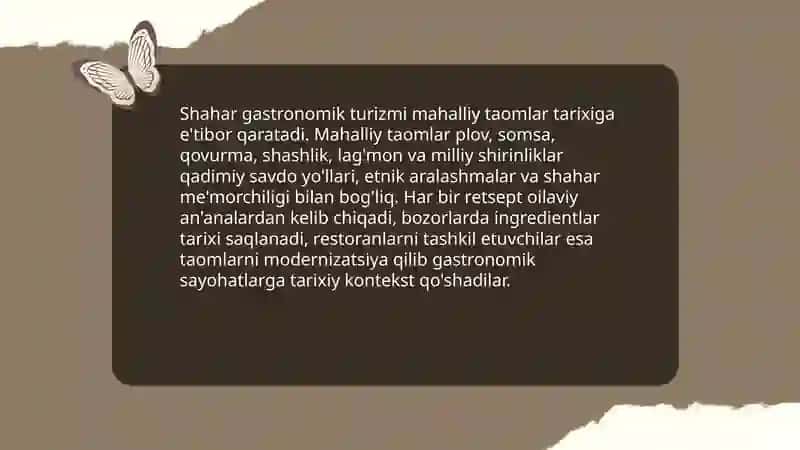 Shahar Gastronomik Turizmi 3