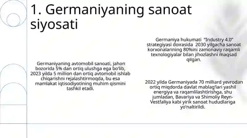 Germaniya Davlatining iqtisodiy siyosati 3