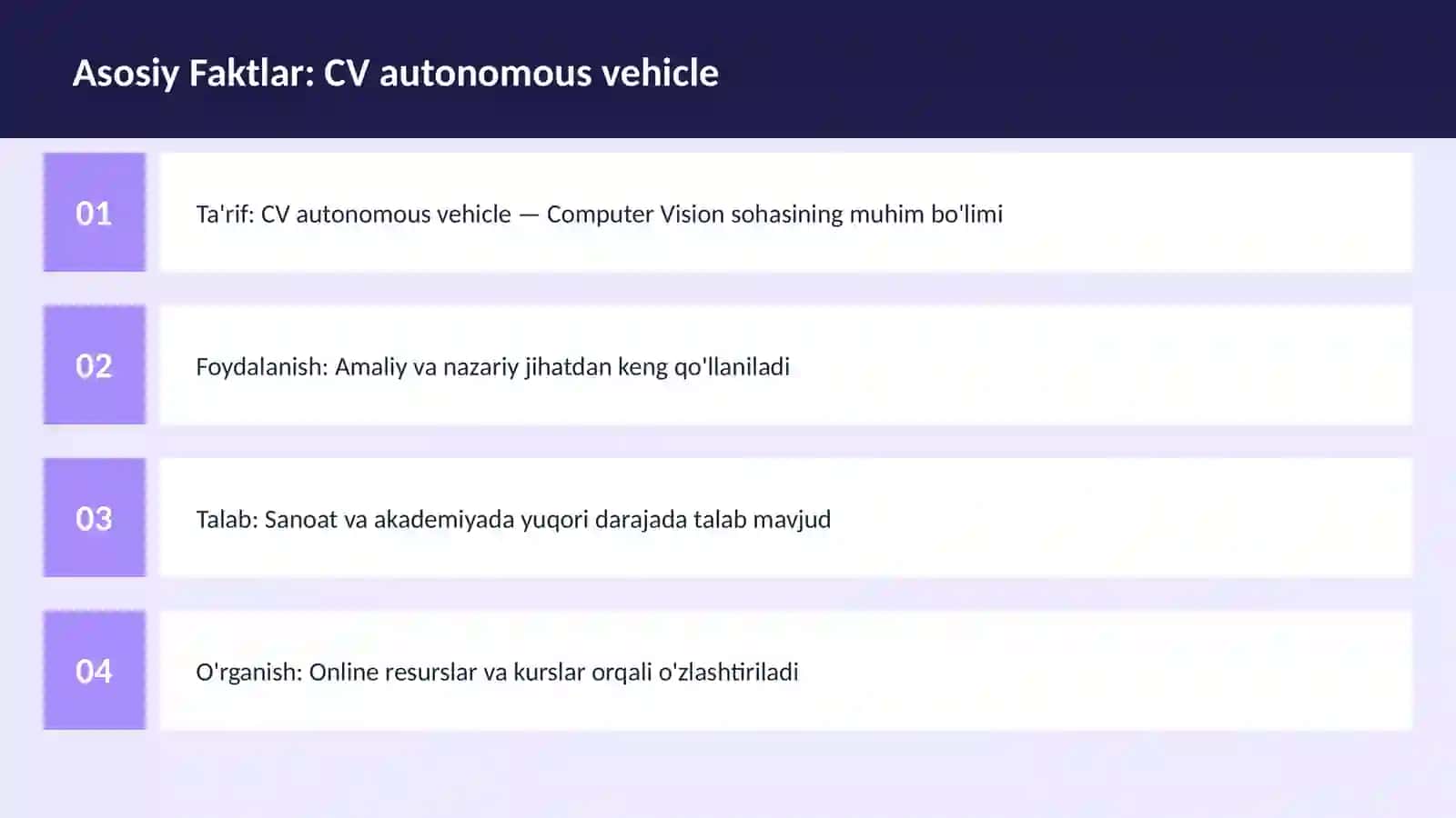 CV autonomous vehicle 3