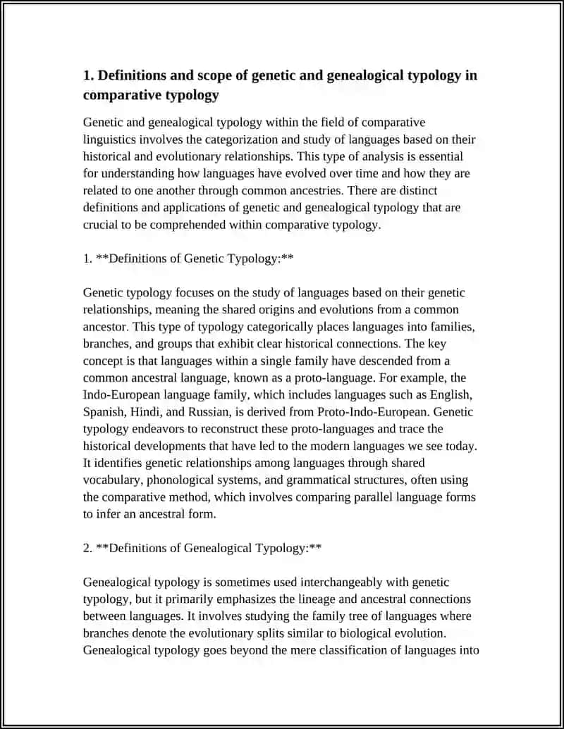Genetic and Genealogical Typology in Comparative Typology 3