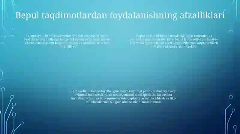 Bepul Taqdimotlar 3